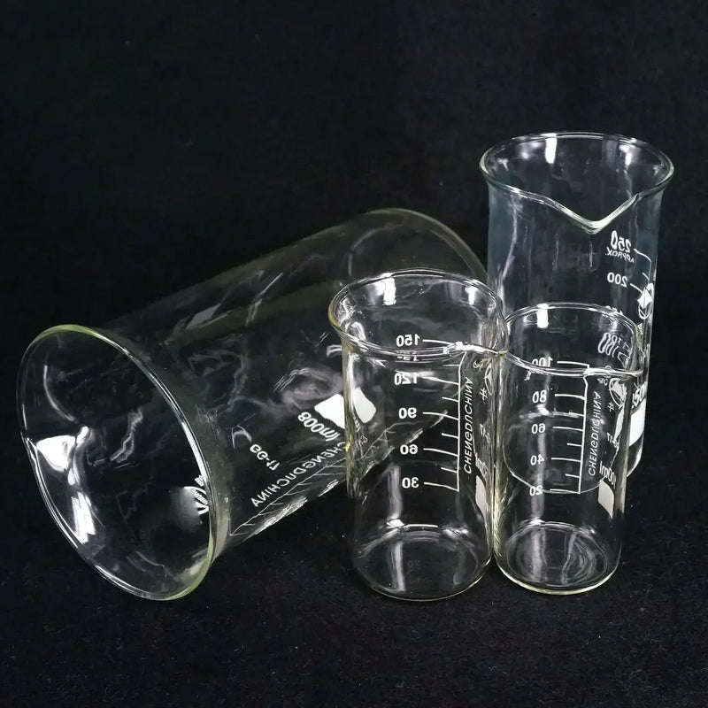 50/100/150/250/300/400/500/600/800/1000ml Borosilicate Glass Beaker Tall Measure Cup Laboratory - KiwisLove