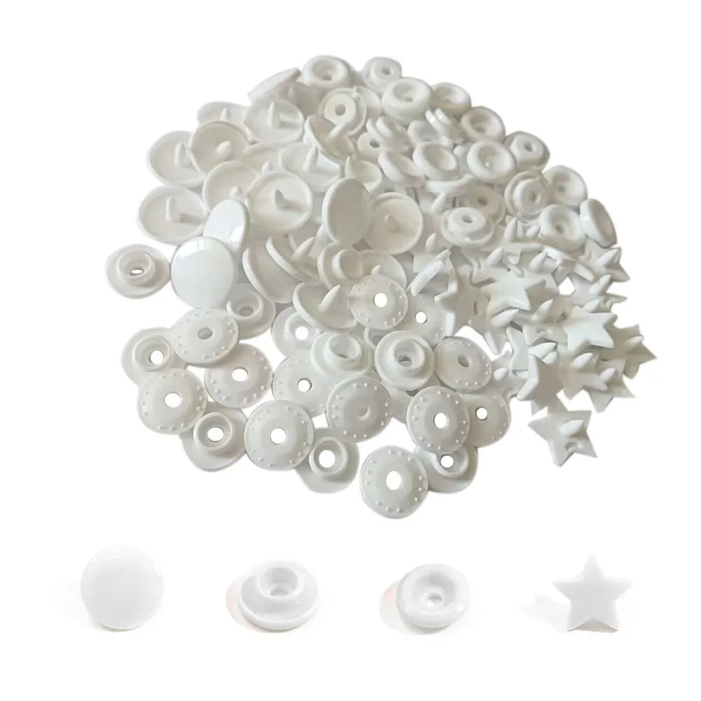 25-100sets Star Shape T5 Plastic Snap Buttons For Clothing DIY Garment Press Stud Fasteners Used to diapers/Bibs/Bags/Folder/