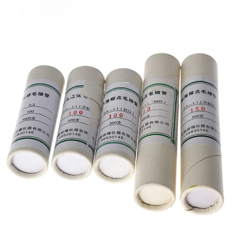 A Box Of 500pcs Length 80/100/120/150/180/200mm Glass Capillary Melting Point Tubes ID 0.9-1.1mm Both / One Open Ends - KiwisLove