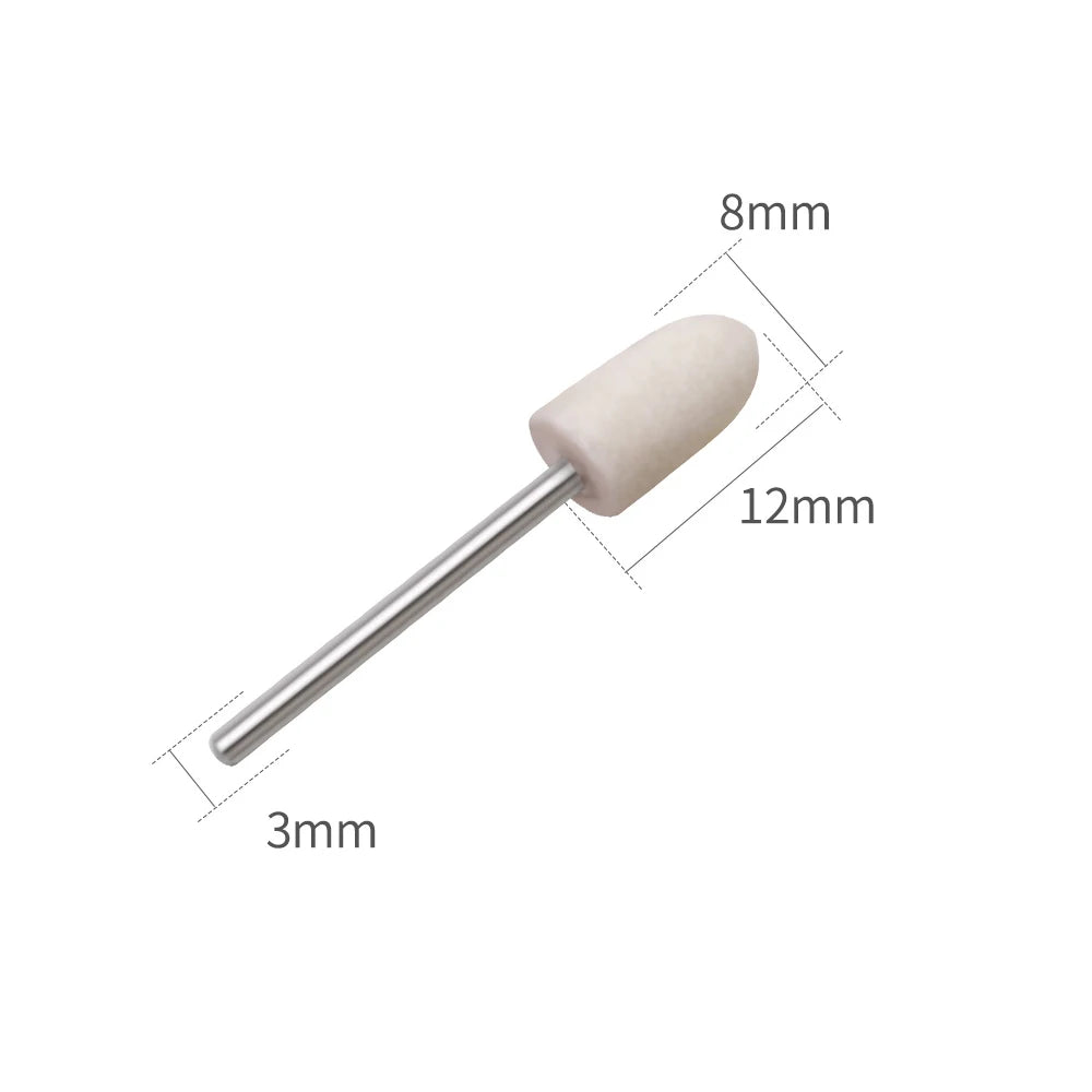 5-50pcs 4-12mm Felt Polishing Buffing Wheel with Shank Wool Felt Polishing Pad Shank Kit Set for Rotary Tools 3mm/6mm Shank