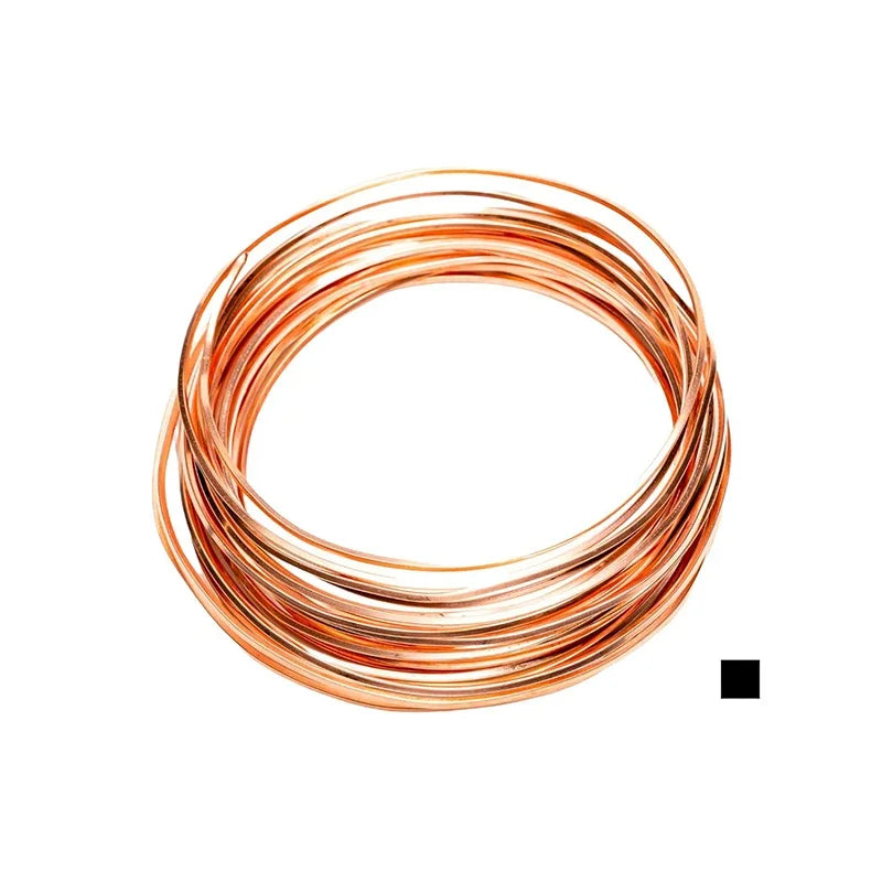 6M/roll Bare Copper Wire 0.6mm 0.8mm 1mm Square Copper Wire Craft Jewelry Wire for Jewelry DIY, Bracelets Earring