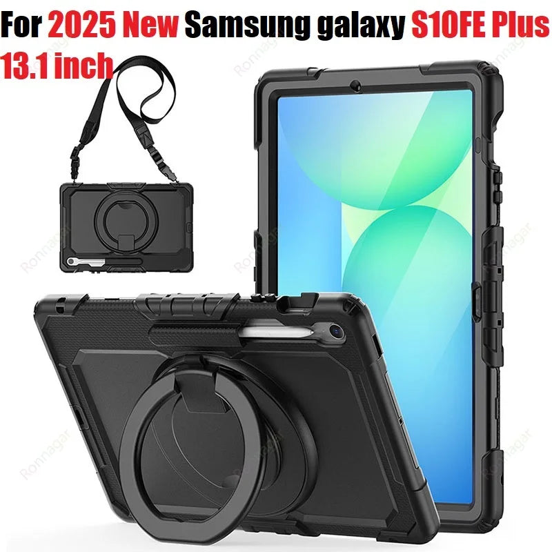 Compatible with Samsung Galaxy Tab S10 FE+ 13.1 inch SM-X620/X626B Case Heavy Armor Shockproof Drop Funda S10 fe + 13.1" Cover