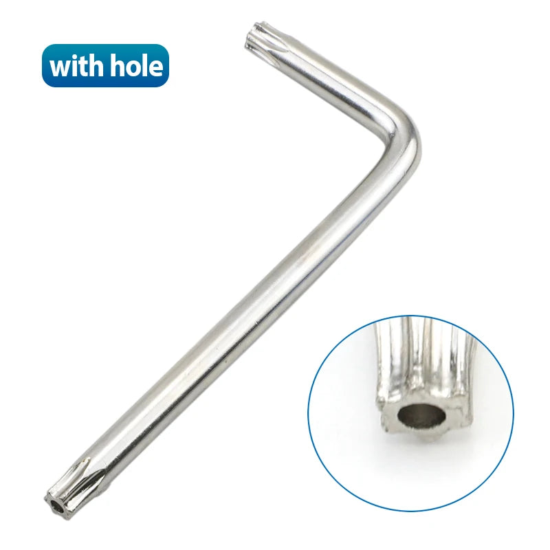 Hand Tool Torx Key Wrench L Type Star Wrench Nickel Plated T6 T7 T8 T10 T15 T20 T25 T30 Tamper Proof Security Torx Wrenches - KiwisLove
