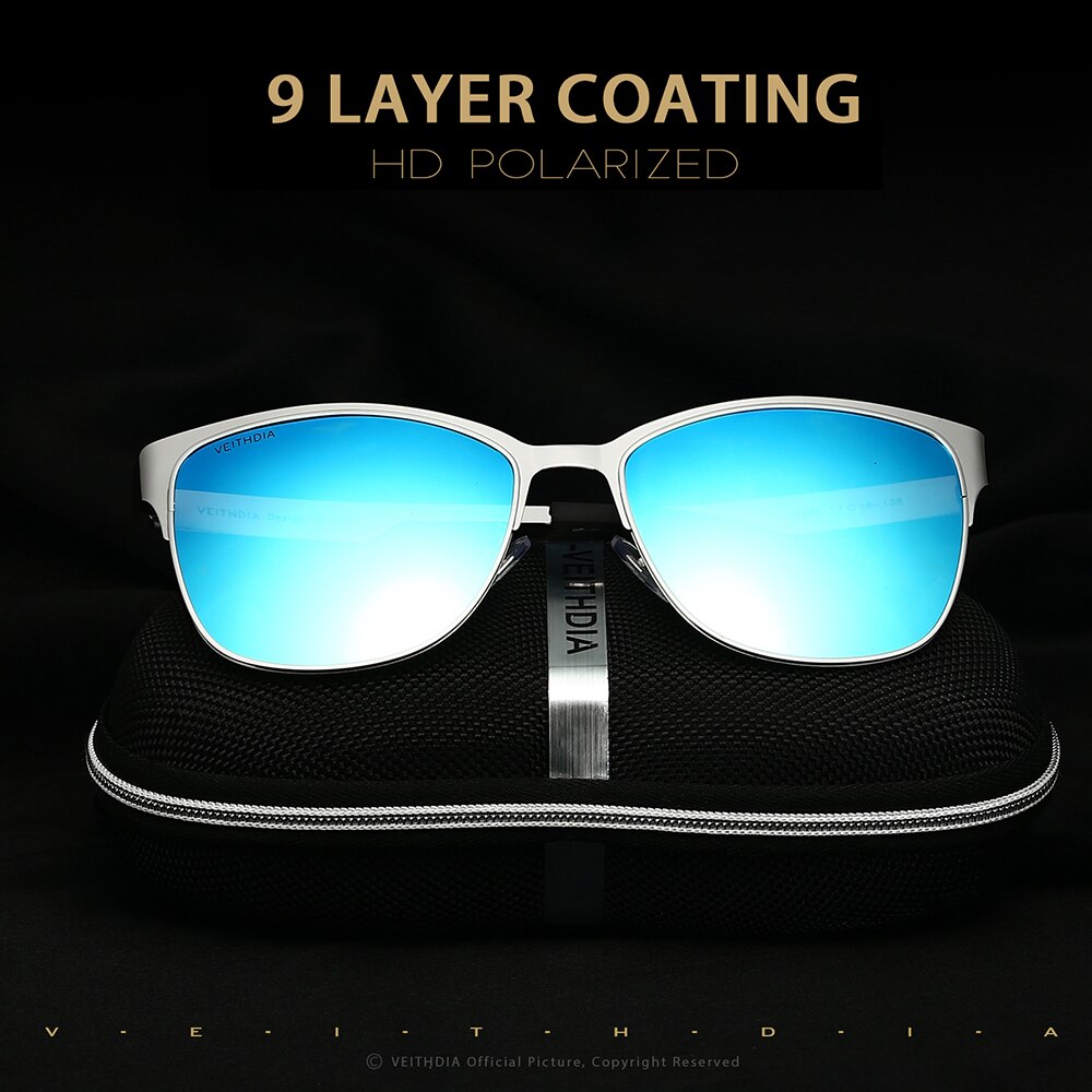 VEITHDIA Brand Designer Men Women Sunglasses Stainless Steel Sun Glasses Outdoor Polarized UV400 Lens Eyewear For Male VT3580 - KiwisLove