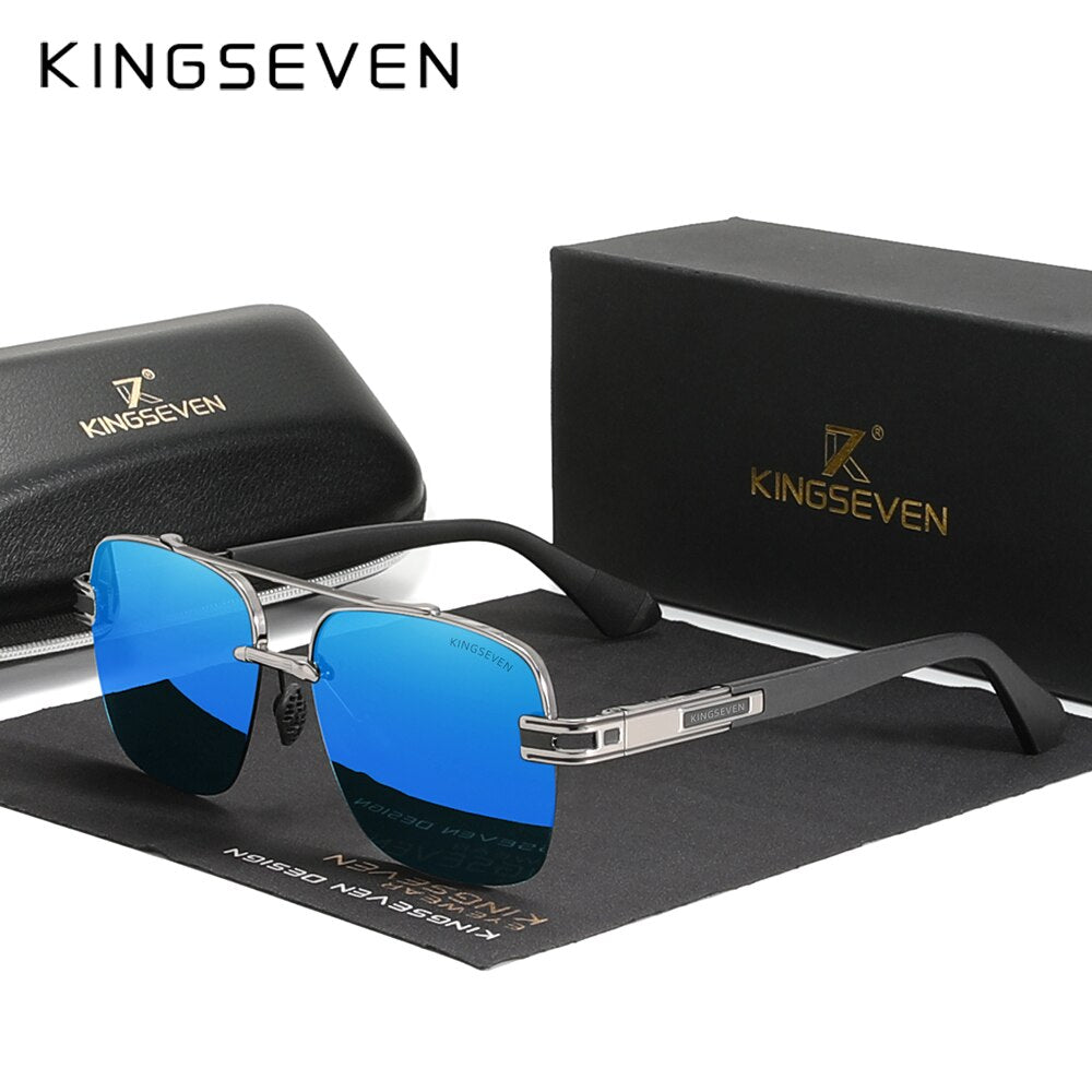 KINGSEVEN 2022 Brand New Design Sunglasses For Men Polarized Gradient Sun glasses Women Men Square Retro Eyewear Okulary - KiwisLove