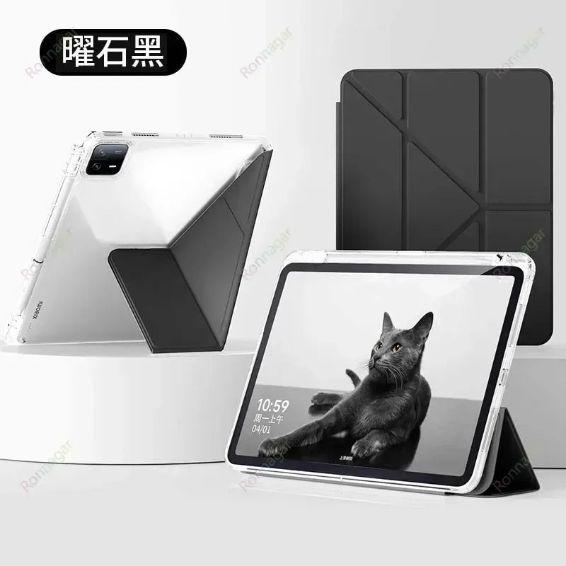 Y-fold Tablet Clear Cover for Samsung Galaxy Tab A11 Plus 2025 A9 Plus/A9+ 5G 11Inch SM-X210/X216 Smart Cover for Galaxy A8 10.5