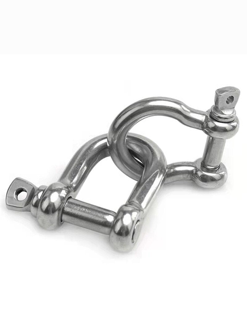 1 pcs 316 stainless steel Dee shackles D shackle Antirust screw for towing sale lifting and lifting Marine Lug M4-M32 - KiwisLove