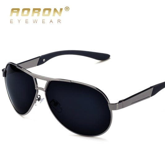 AORON Mens Glasses Polarized Sunglasses Male Driver's Goggles Mirror Polarized Sun Glasses Metal Frame - KiwisLove