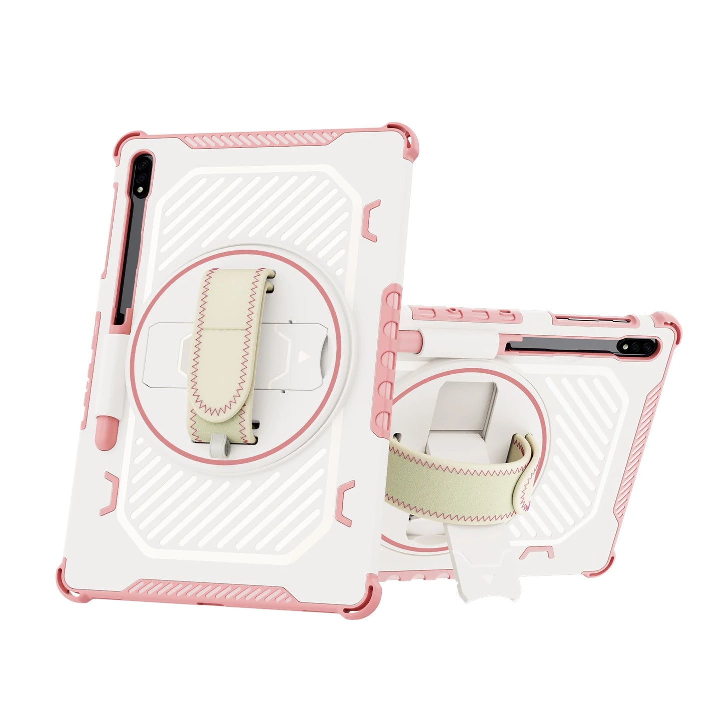 360 Rotating Case for Samsung Tab S10/S9/S8/S7 11Inch SM-X710/X700/T870 Heavy Duty Case for Galaxy S7+ S8+ S9+ S10Plus 12.4 Inch