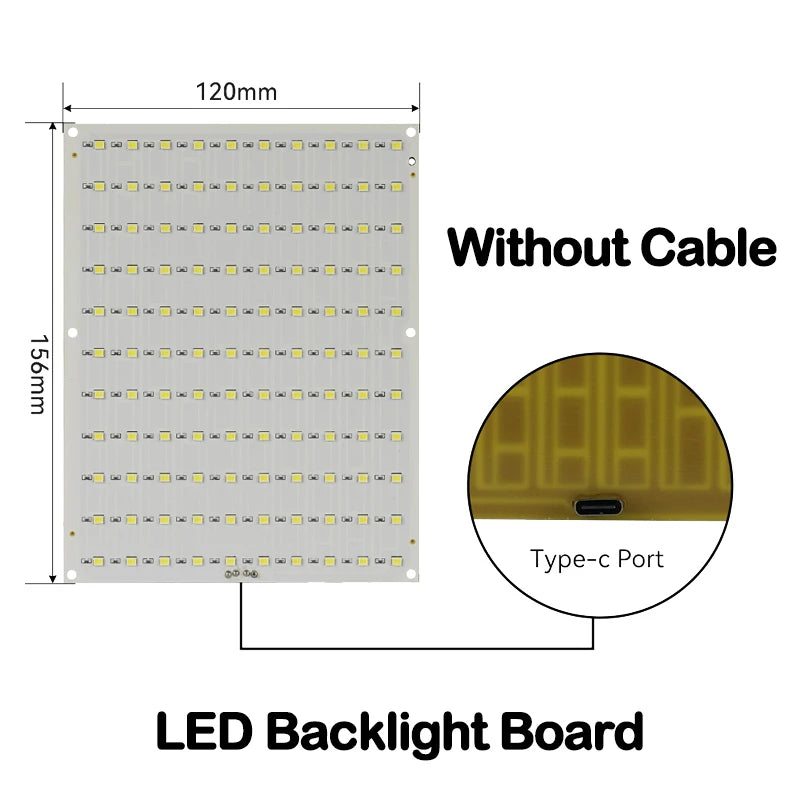 For Bambu Lab Led Lamp Kit Adjustable Light Kit Led Light Parts Hardware DIY Model white /cold/warm light Without Lamp shell 001