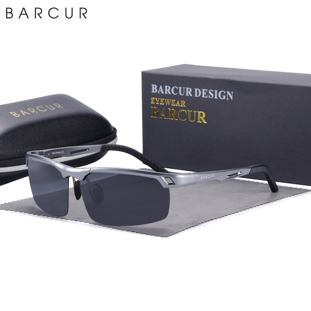 BARCUR Original Aluminium Mens Sunglasses Polarized UVA&B Protection Light Weight Sun Glasses for Man Women Sports Eyewear - KiwisLove