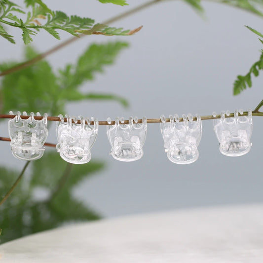 30/50PCS Transparent Garden Plant Clips Clear Plastic 6-Claw Orchid Clamp Flower Climbing Stem Butterfly Decorative  Support Too