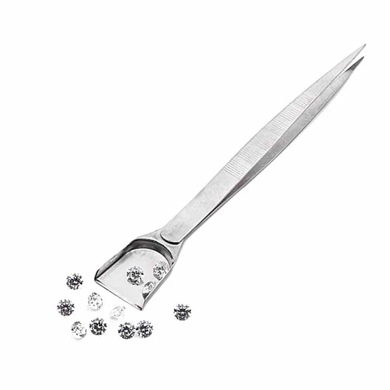1pcs Jewelry Shovel 3/4 Claws Beads Holder Pick-up Tool Gems Prong Holder Tweezer Catcher Grabber Jewelry Making Tool