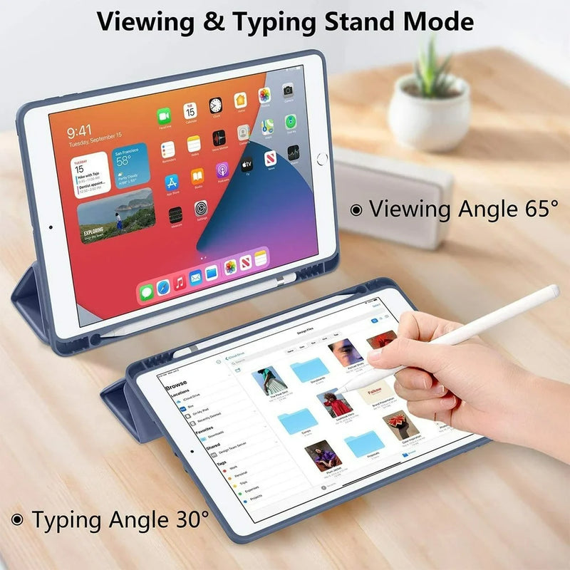 For iPad air 5 Case 2022 10.9 Pro 11 inch 2024 with Pencil Holder Cover 2018 9.7 Air 2/3 10.5 2021 10.2 6/7/8/9/10th Generation - KiwisLove