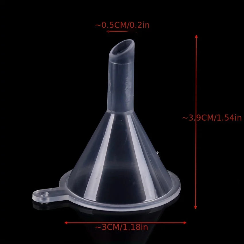 10 precision mini funnels for lab bottles, essential oils, perfumes, flavours, sand painting and powders - KiwisLove