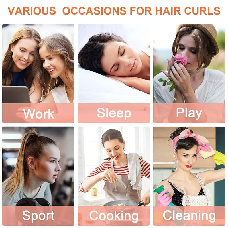 Wuwulk Heatless Curling Rod Headband No Heat Hair Curlers Silk Curls Lazy Hair Rollers Sleeping Soft Headband Hair Styling Tools - KiwisLove