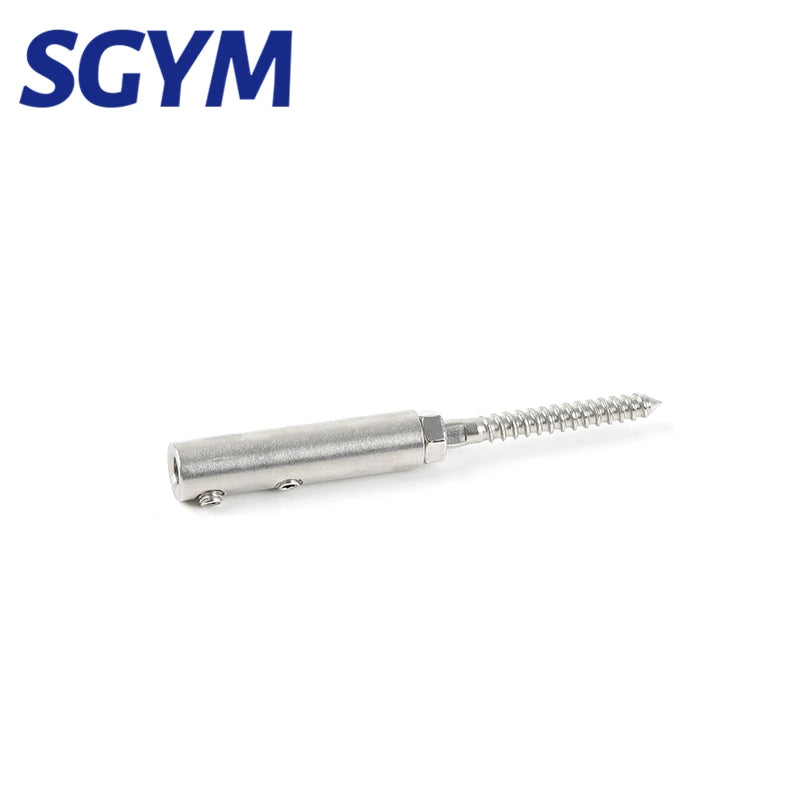 Handscrew Clamp Wire Rope For 3/4/5/6/8mm Swageless Lag Screws with Hexagon Grub Screw Bolts Buckle for Stair Wood Post Terimal