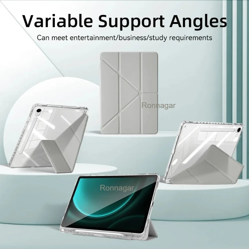 Y Fold Case for Samsung Galaxy Tab S10 FE+ Plus 13.1 inch 2025 SM-X620/X626 S7 S8 S9 11'' S10 FE 10.9'' S7+ S8+ S9+ 12.4'' Case