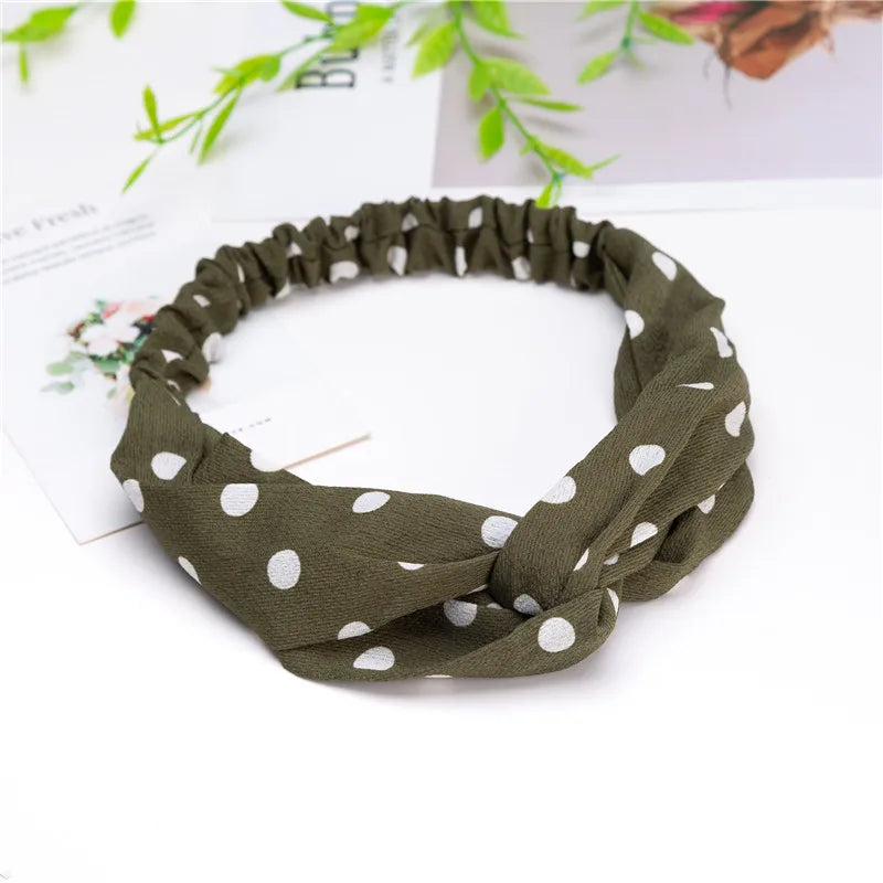 Fashion Women Girls Summer Bohemian Hair Bands Print Headbands Vintage Cross Turban Bandage Bandanas HairBands Hair Accessories