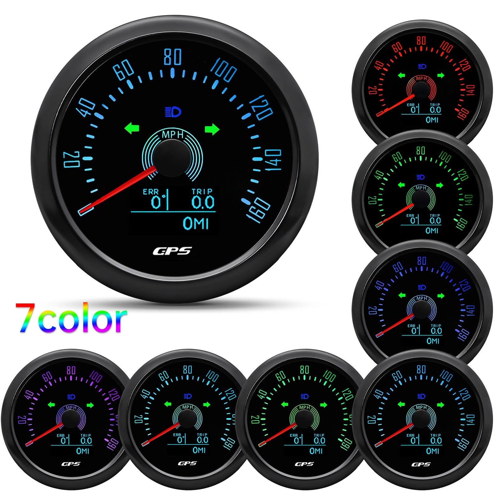 85mm Boat GPS Speedometer 0-160 MPH Odometer Gauge With Antenna Speed Meter Trip ODO COG Waterproof for Mairne Car Truck - KiwisLove