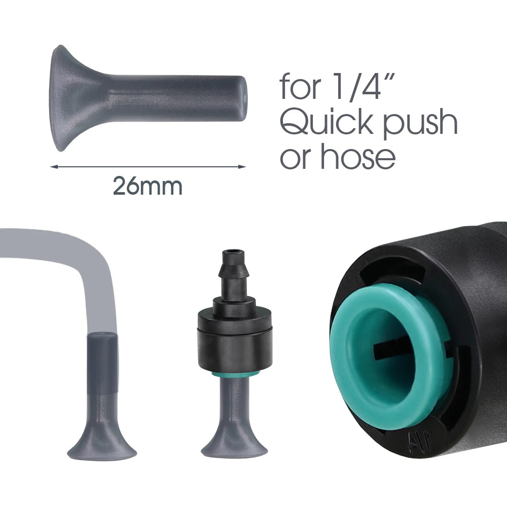 10/20PCS 1/4'' Quick Push 2/3/4 Ways Plug Heavy Duty Stake 4/6-7MM Hose Couping Pneumatic Fittings Aquarium for Garden  Attachme