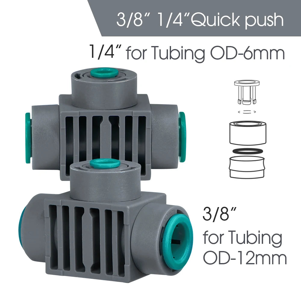 10/20pcs 12MM Tubing Accessory Garden Irrigation Fitting for OD-12MM Hose Adapters Anti-Fall Off Tee Elbow Equal Stake Quick Con