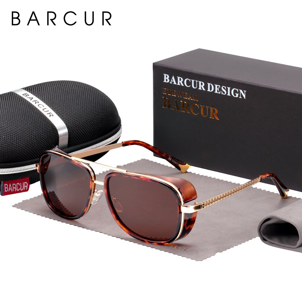 Tortoise Sunglasses IRON MAN 3 Matsuda TONY Steampunk Sun Glasses Mirrored Brown Eyewear Red - KiwisLove