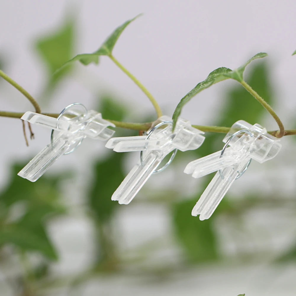 30/50PCS 15x30MM Grafting Clips Tomoto Eggplant Vegetables Grafted Clamp Garden Plants Seedling Tools Transparent Plastic Joint