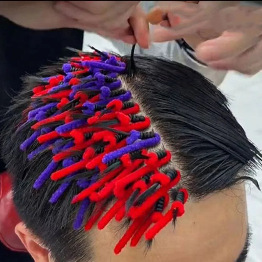 20Pcs/Set Hair root cold perm Professional Fireworks curly hair Curly Hair Dirty Braid Comb Perm Style Comb Twisted Tool - KiwisLove