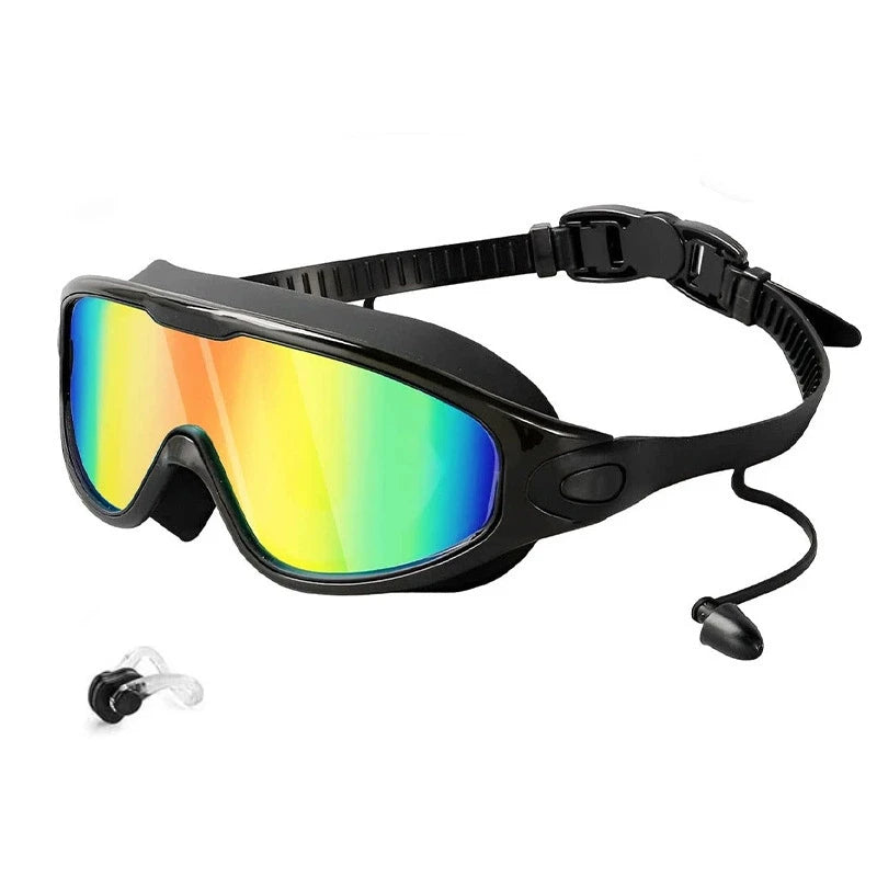 Adult Electroplated Swim Goggles Uv Protection Waterproof High-Definition Large Frame Swimming Goggles For Women Men Swimming