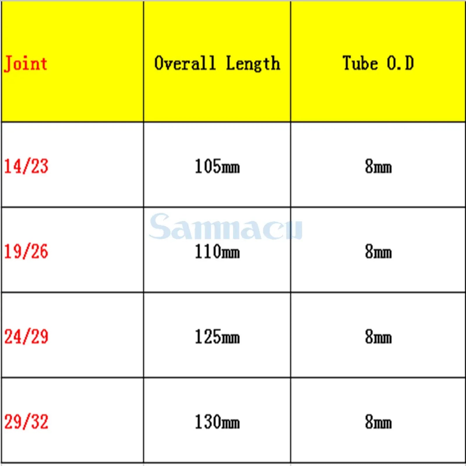 14/23 19/26 24/29 29/32 Joint Borosilicate Glass Lab Straight Adapter With PTFE Stopcock Ware - KiwisLove