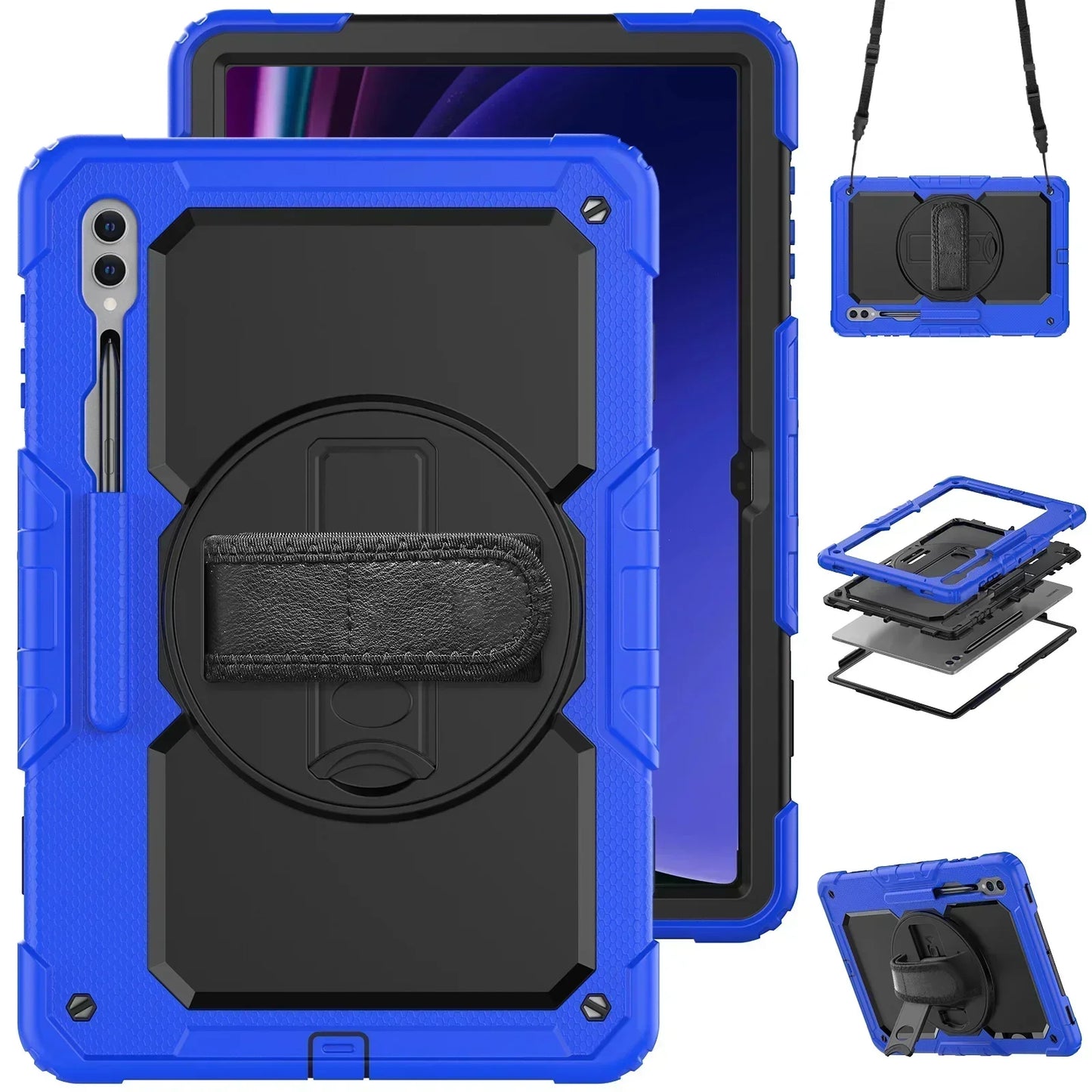 Case for Samsung Galaxy Tab S10 FE+/ S10 FE Plus 5G 13.1″ 2025 X620 X626b Heavy Duty Shockproof Protective Case Screen Protector