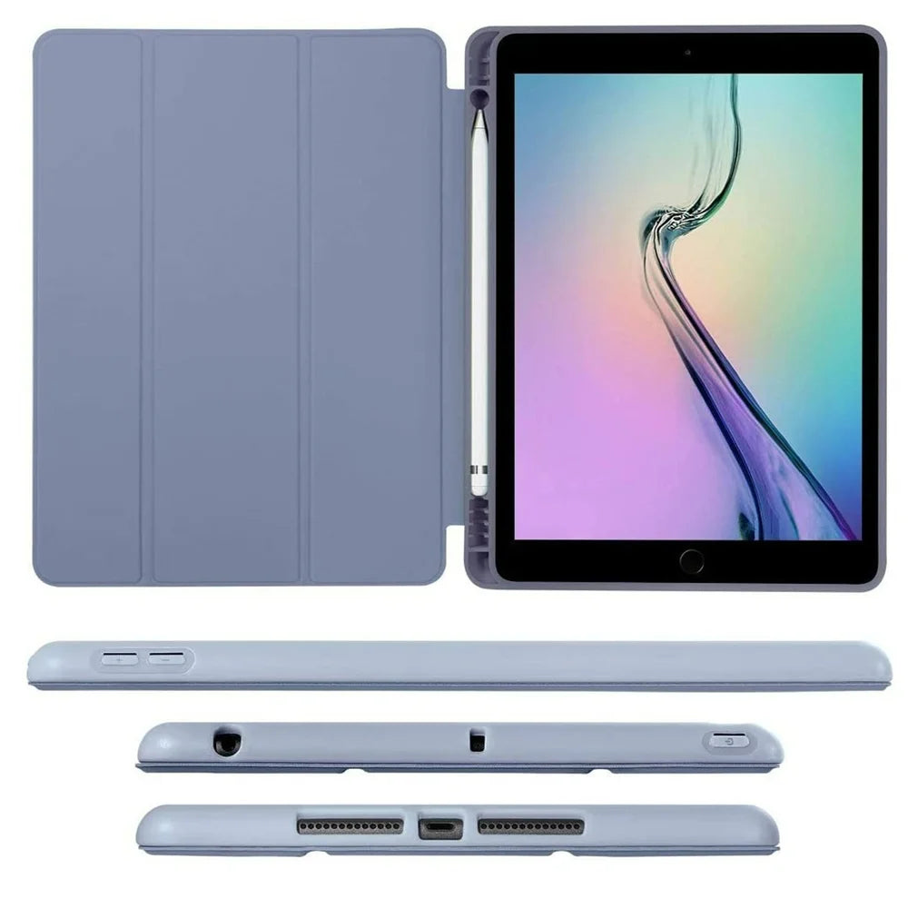 For iPad air 5 Case 2022 10.9 Pro 11 inch 2024 with Pencil Holder Cover 2018 9.7 Air 2/3 10.5 2021 10.2 6/7/8/9/10th Generation - KiwisLove