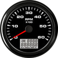 85mm Tachometer Gauge 6000,8000RPM M16 M18 Tacho Sensor Lcd Rev Counters with Trip Hour Meter Speed Ratio 8color backlight 9-32V - KiwisLove