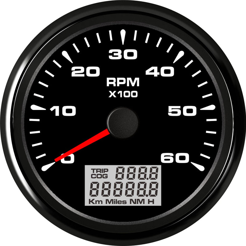 85mm Tachometer Gauge 6000,8000RPM M16 M18 Tacho Sensor Lcd Rev Counters with Trip Hour Meter Speed Ratio 8color backlight 9-32V - KiwisLove