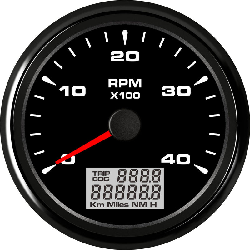 85mm Tachometer Gauge 6000,8000RPM M16 M18 Tacho Sensor Lcd Rev Counters with Trip Hour Meter Speed Ratio 8color backlight 9-32V - KiwisLove