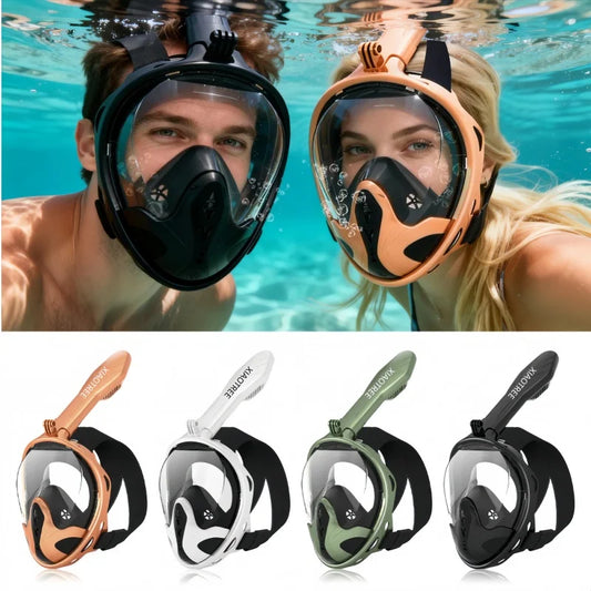 XIAOTREE New Underwater Diving Anti-Fog Full-Face Snorkeling Mask, Snorkel Breathing Mask, Safe and Waterproof