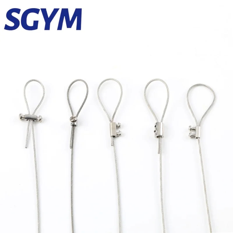10/50/100PCS For 1.5/2/3mm Wire rope Clip Clamp Cable Fastener Adjustable Screw Copper Metal Fixture Sling Fixing Accessories