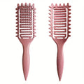 3 in 1 Curl Define Styling Brush Hollow Out Detangling Hair Brush Tangled Hair Comb Shaping Defining Curls Barber Styling Tools - KiwisLove