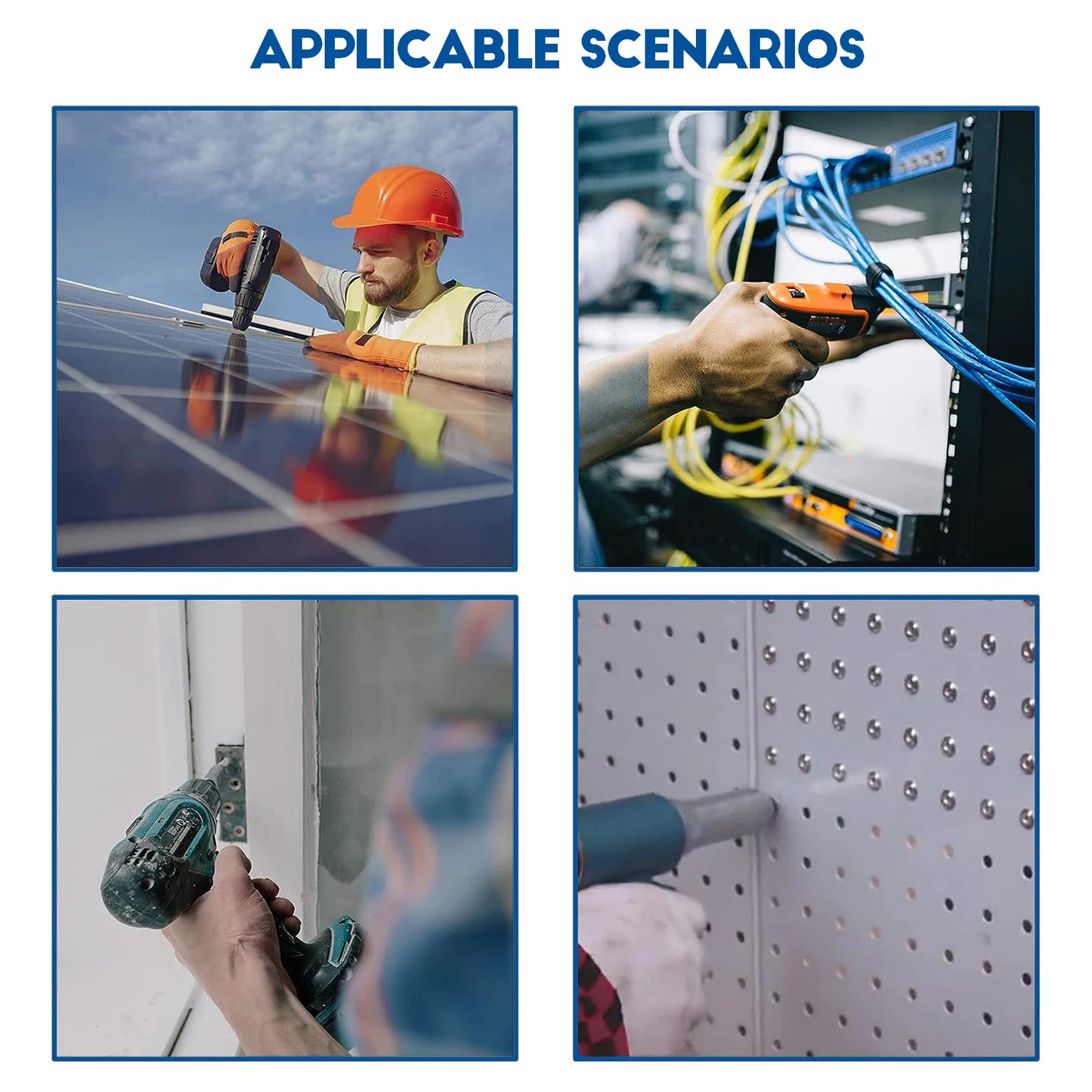 NINDEJIN Aluminium Blind Rivets Kit M3.2 M4 M4.8 Dome Head Aluminium Pop Rivets Assortment Kit Exhaust Rivets Set