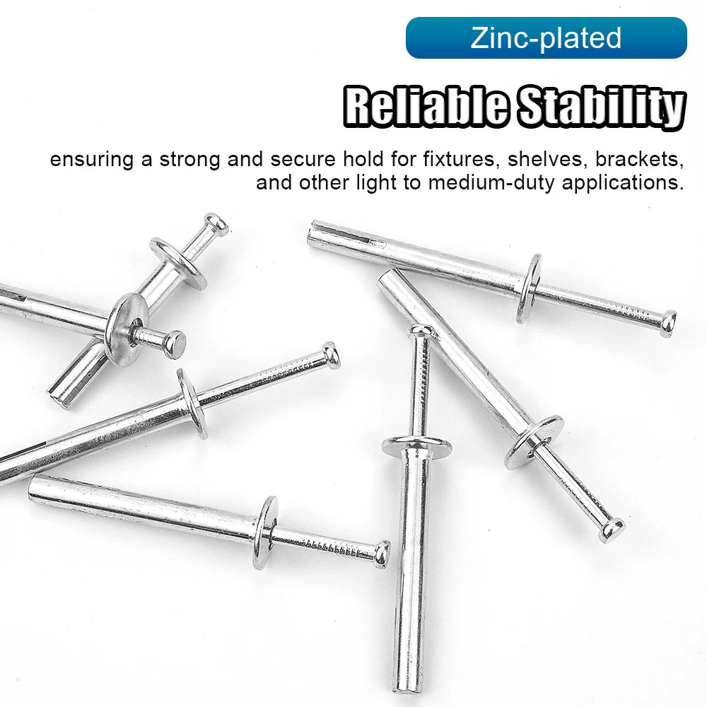 NINDEJIN 2/5pcs Hammer Drive Anchor M6 M8 Zinc Plated Nial-in Hammer Drive Pin Anchor for Concrete Brick, Block