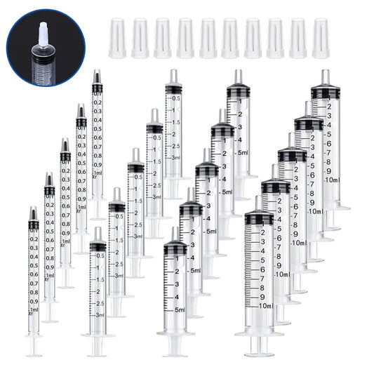1/5/10/20pcs Plastic Syringes Hydroponic Measure Perfume Rinse Disposable Sampler Injector Measuring Injection Syringe