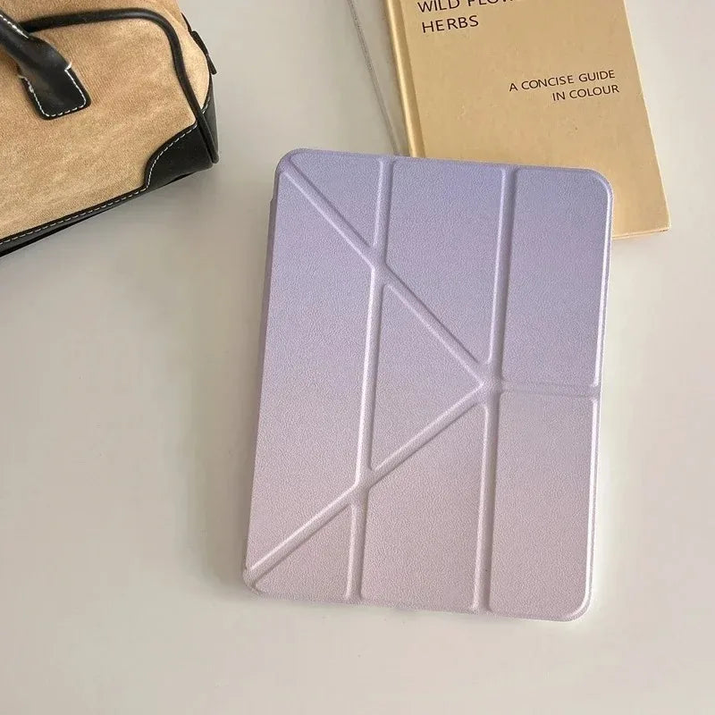 Gradient Color Y-Flip Case for iPad 9th 10.2 inch 8th/7th Gen 10th A16 11th Air11 13 2025 Pro11 M4 12.9 5th 6th Sleep/Wake Cover