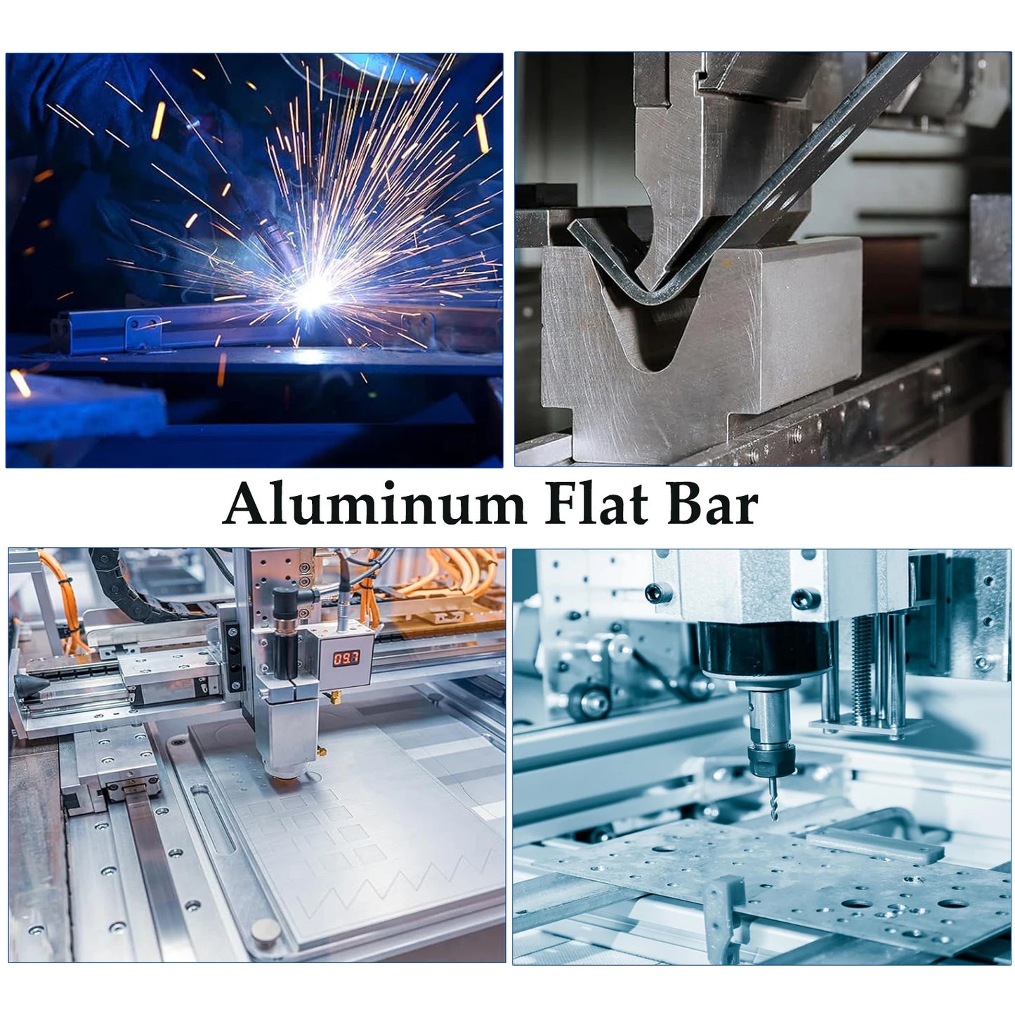 1pcs 500mm 6061 Aluminum Flat Bar Solides Rectangular Metal Plate Strip for DIY/Machining/Construction