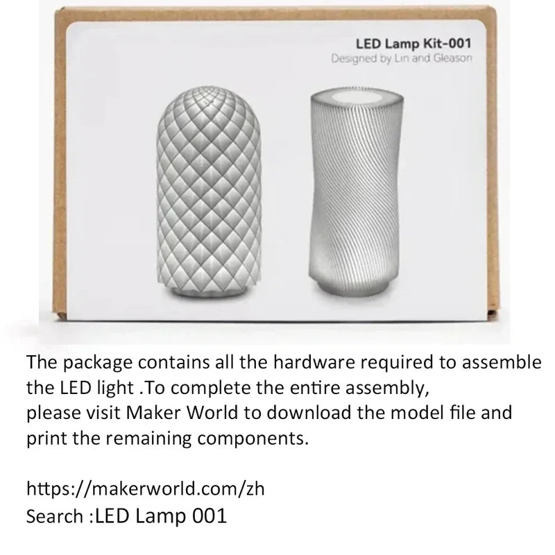 Bambu Lab 3D Printing DIY bamboo Bluetooth mouse kit 002 LED Lamp Wireless DIY Model Toy Gun Clock Components 3D Printer Parts
