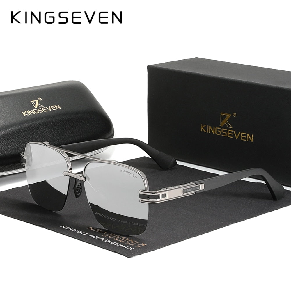 KINGSEVEN 2022 Brand New Design Sunglasses For Men Polarized Gradient Sun glasses Women Men Square Retro Eyewear Okulary - KiwisLove