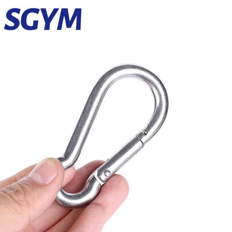 Carabiner Clip Stainless Steel 304 M4 M5 M6 M7 M8 M10 M11 M12 Locking Durable Spring Snap Hook Carabiner Clips for Outdoor