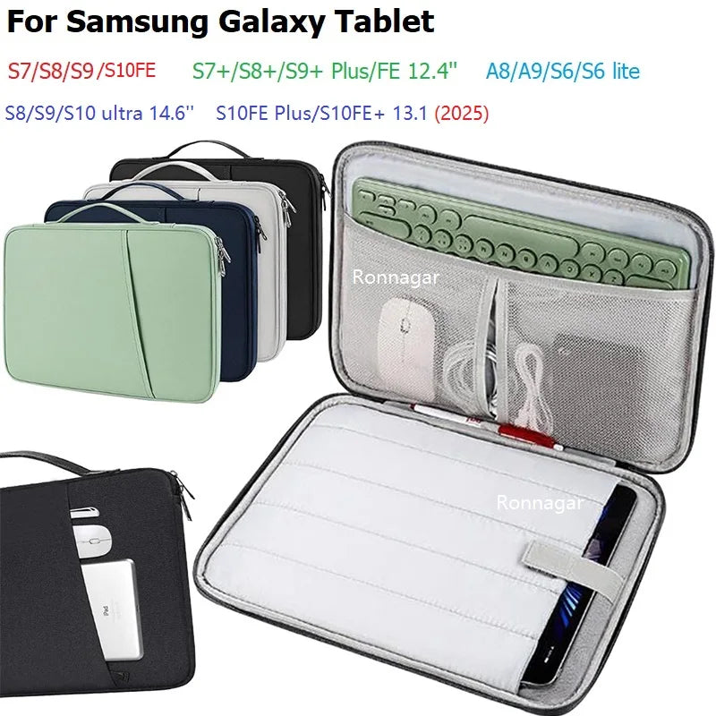 Tablet Sleeve Bag for Samsung Galaxy Tab S11 S9 S10 Plus S10 FE/FE+13.1 2025 S8/S7/ S9+/S8+/S7+FE 12.4'' 14.6'' S9/S10/S11 Ultra