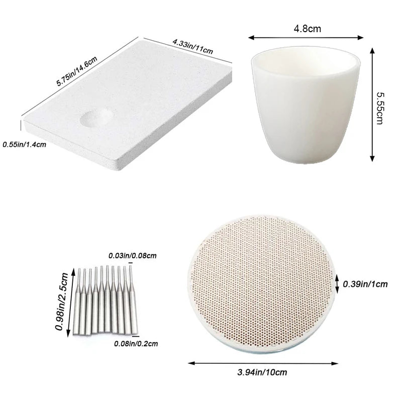 Quartz Melting Crucible Welding Melting Casting Kit Insulating Fire Brick Honeycomb Ceramic Soldering Board for Jewelry Making