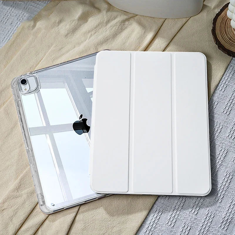 With Pencil Holder Case for iPad A16 11th 2025 Air11 13inch M3 M2 2024 iPad Pro11 12.9 13M4 M5 Air4 5 10th 9th 8 7 9.7 10.2 10.5